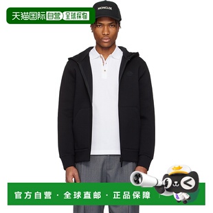 1h可退 香港直邮Moncler 盟可睐 男士 黑色 Cotton & Neoprene Zi