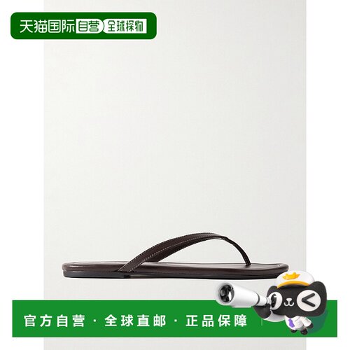 1h可退 Staud 女士 Freja 皮质人字拖 F25S3010BNESPR