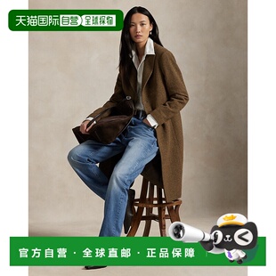 棕褐色人字纹混纺羊 女士棕色 自营欧洲直邮Ralph Lauren拉夫劳伦