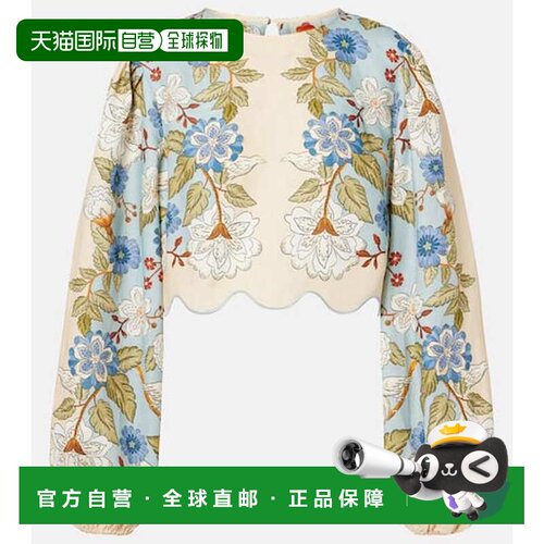 1h可退 香港直邮FARM RIO 女士 花朵亚麻衫 colorful花色 舒适时