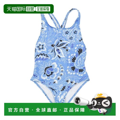 香港直邮Etro 艾特罗 女童 One-piece 泳衣童装 blue蓝色 舒适时