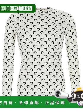 香港直邮Marine Serre 印花长袖T恤 MTS003ACJER0001