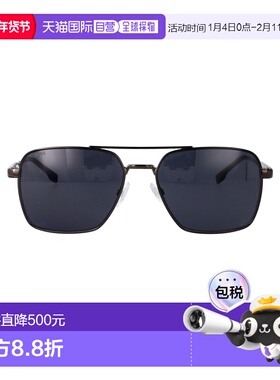 1h可退 香港直邮BOSS 波士 男士 深钌黑色不锈钢太阳眼镜 BOSS104