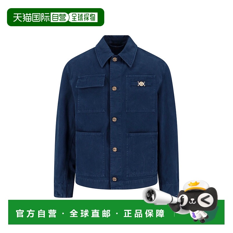 香港直邮versace 范思哲 男士 Overdyed Carpenter 牛仔夾克 1017