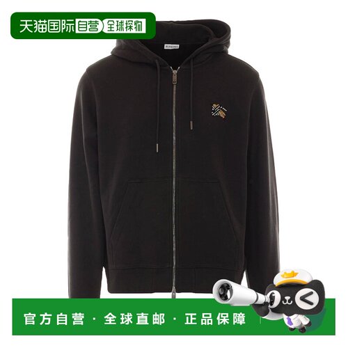 香港直邮BURBERRY 男士卫衣 8130195 AW2026 黑色 black zip chec