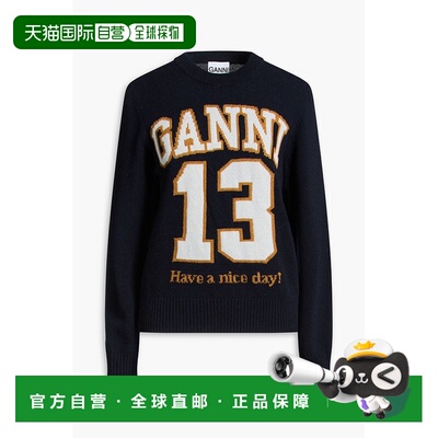 香港直邮GANNI 甘尼 女士 提花针织毛衣 K2427683SKYCAPTAIN