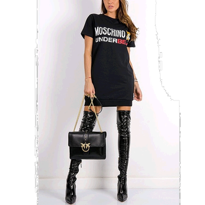 香港直邮Moschino 小熊印花短袖连衣裙 A390590040555
