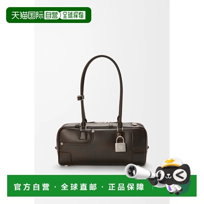 自营欧洲直邮LOEWE罗意威 Amazona女士暗绿色亮面小牛皮手提包