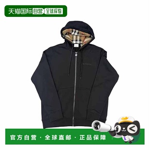 棉混纺刺绣Logo休闲连帽卫衣 Burberry博柏利男士 欧洲直邮 自营