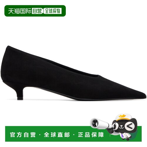 1h可退 香港直邮toteme 女士 TOTEME 黑色 Sharp Suede Kitten 中