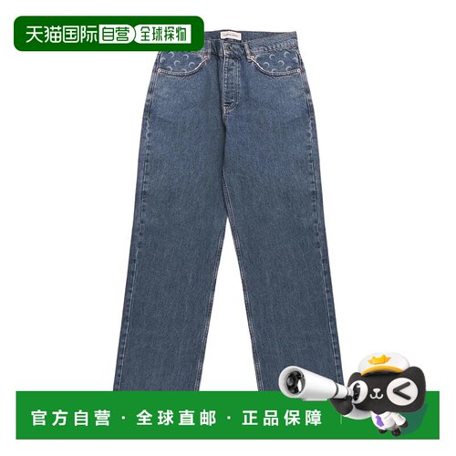 1h可退 香港直邮Marine Serre 印花直筒牛仔裤 MPA066BCDEN0002