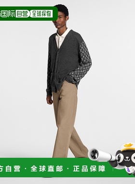 自营1h可退 欧洲直邮LV路易威登 Trainer男士灰色橡胶logo标识运