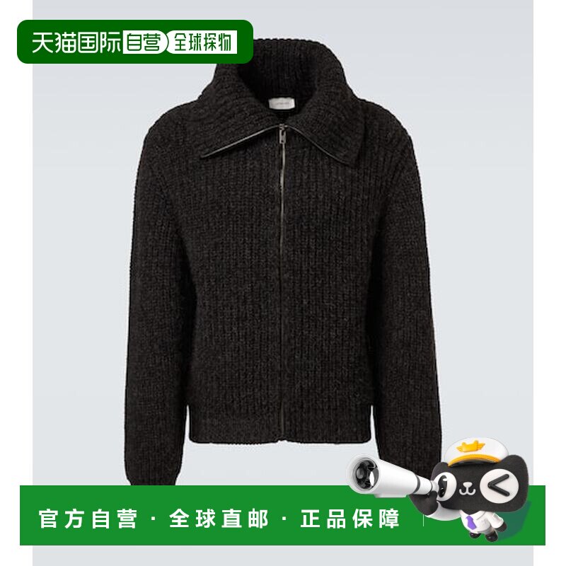 1h可退 香港直邮Lemaire 男士 羊驼毛牦牛羊毛拉链针织开衫 OW118