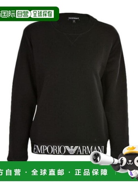 香港直邮Emporio Armani 黑色弹力饰带卫衣 6Z2M612J27Z长袖