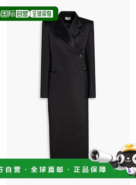 1h可退 香港直邮KHAITE 女士 Kelton 双排扣棉混纺缎面大衣 70931