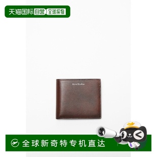Studios 欧洲直邮Acne SS25女士深棕色小牛皮钱包