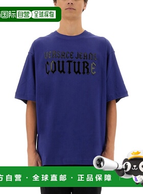 1h可退 香港直邮versace 范思哲 男士 GOTHIC 徽标T恤 77GAHL02CJ