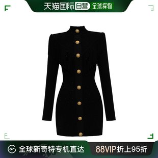 香港直邮Balmain CF1R8081KF53 流苏连衣裙