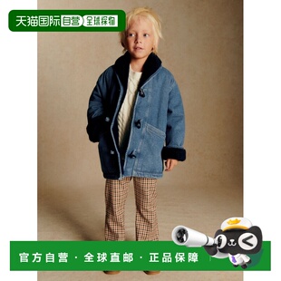 欧洲直邮Sezane 儿童牛仔蓝棉质夹克外套