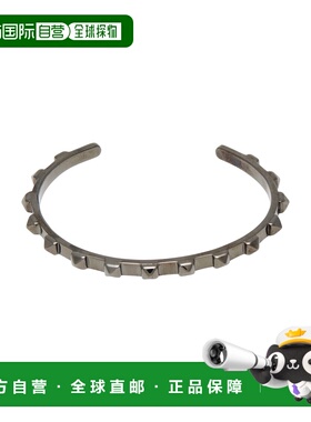 1h可退 香港直邮valentino 华伦天奴 男士 手链 grey灰色 舒适时