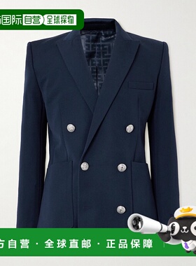 1h可退 香港直邮Balmain 巴尔曼 男士 雙排扣長袖西裝外套 FH1SG1