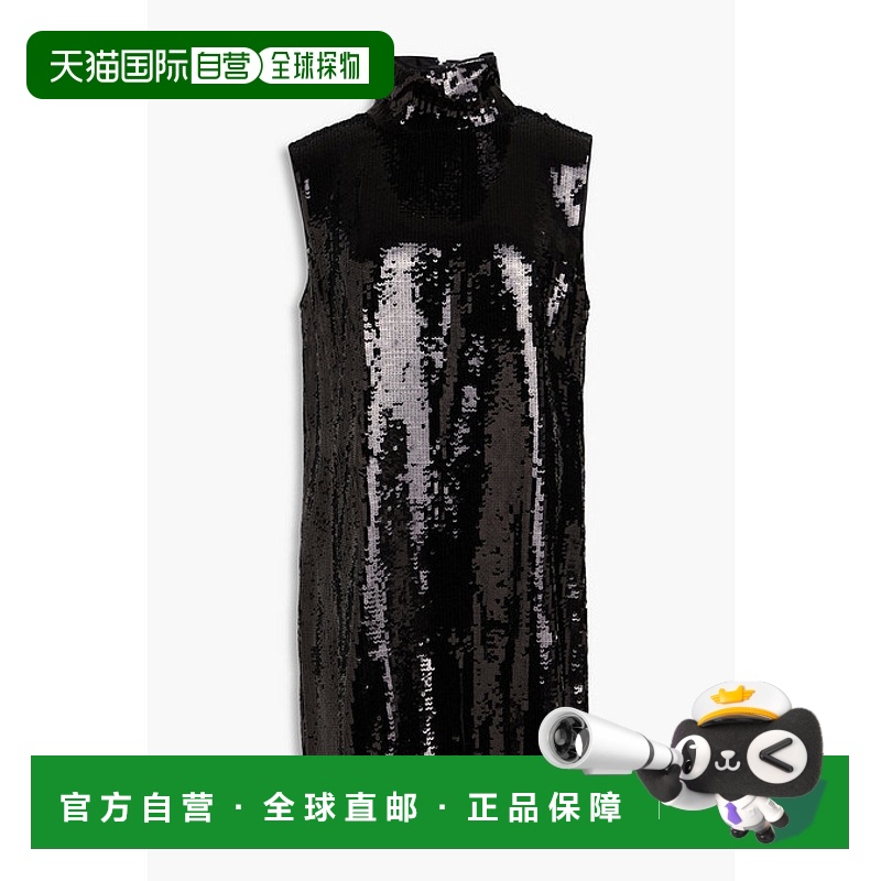 1h可退 香港直邮THEORY 希尔瑞 女士 珠片绉纱迷你连衣裙 N100560