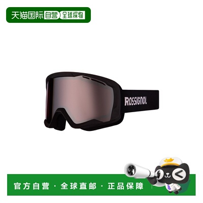 自营欧洲直邮Rossignol Spiral黑色聚酯纤维防雾滑雪镜男女通用