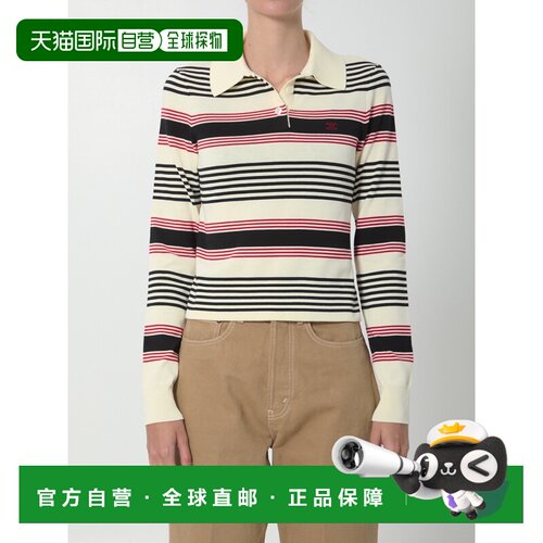 香港直邮Celine 思琳 女士 条纹棉质Polo衫 RY0TF3B21针织衫