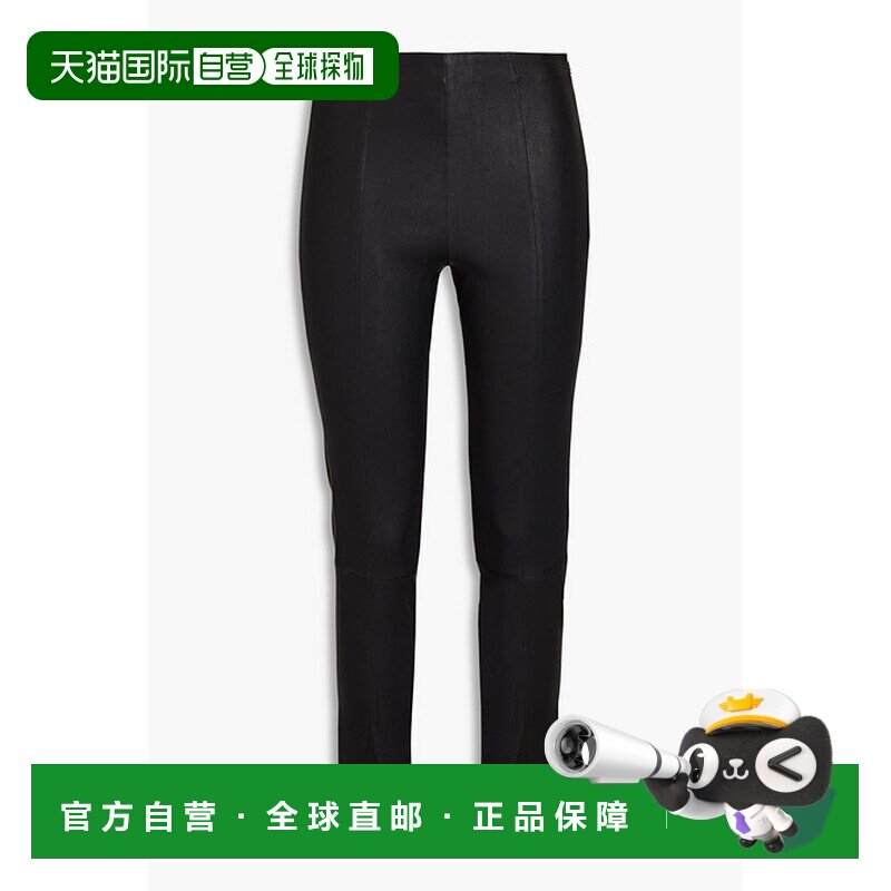香港直邮THEORY 希尔瑞 女士 全新 短款皮革紧身皮裤 L0700214