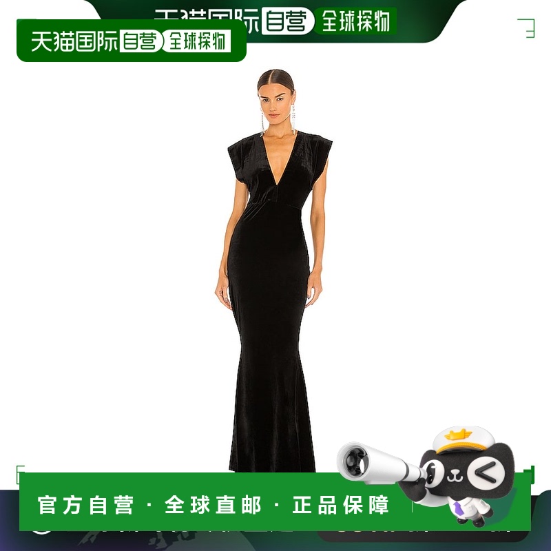 香港直邮NORMA KAMALI 诺玛 卡玛丽 女士 V领矩形睡裙 ST3213VE13