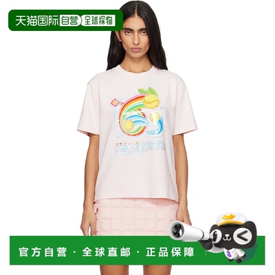 香港直邮Casablanca 女士 粉色 Manga Tennis Ball T 恤 WAW25JTS