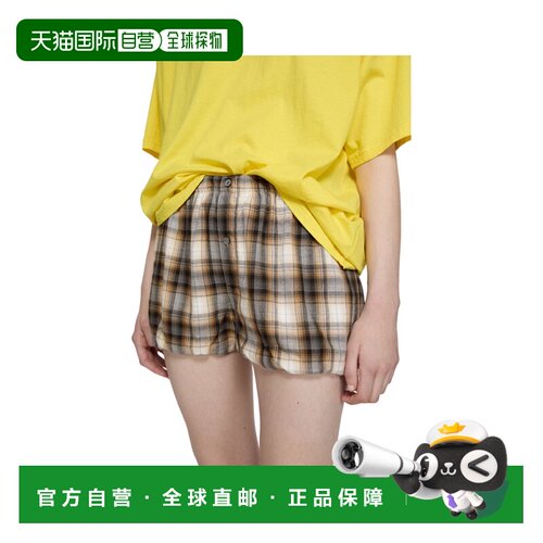 1h可退 香港直邮ACNE STUDIOS 女士短裤 AE0085AG0 CO 花色 格纹