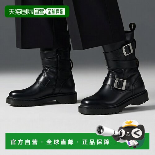 欧洲直邮Dr. Martens马丁博士鞋子女长筒靴黑色Anistone Strap Hi