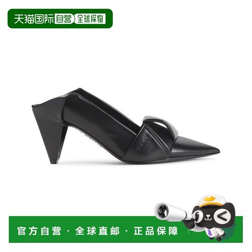 香港直邮LOEWE 罗意威 女士 ORIGAMI FLAP BACK 黑色浅口鞋 L814S