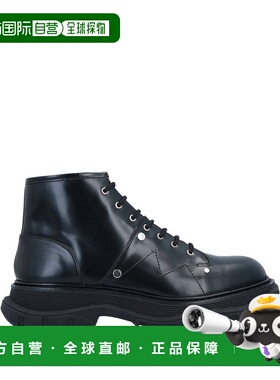 香港直邮mcqueen 亚历山大 麦昆 男士 脚踝靴 black黑色 舒适时尚