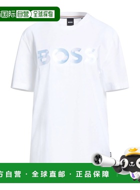 1h可退 香港直邮BOSS 波士 女士 T恤 white白色 舒适时尚