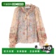 香港直邮Zimmermann 荷叶边 7237TC261长袖 Rebellion 褶饰衬衫