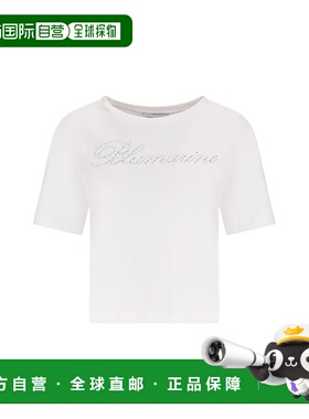 1h可退 香港直邮Blumarine 蓝色情人 女士 M/C C/LOGO T恤 P444T0
