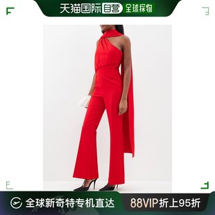 穆雷 香港直邮ROLAND 罗兰 女士围巾领绉纱连衣裤 MOURET