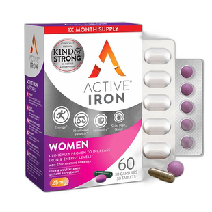 欧洲直邮英国Active Iron活性铁补剂女性维生素矿物质温和不伤胃
