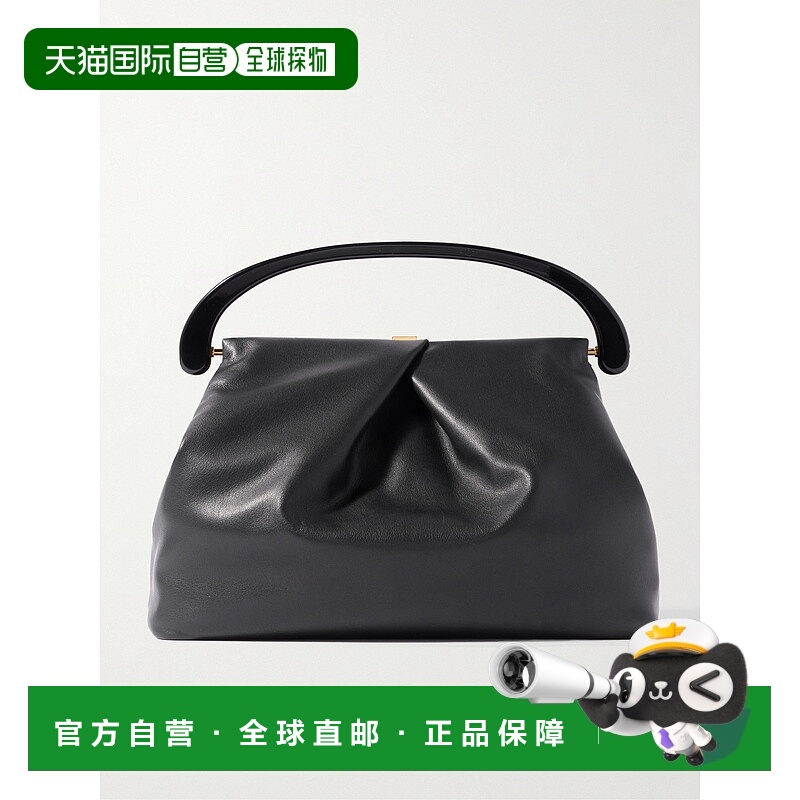 香港直邮Dries Van Noten 德赖斯 范诺顿 女士 褶裥皮革手提包 25