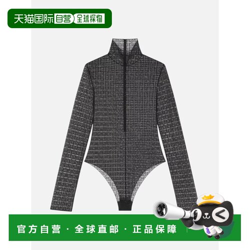 香港直邮GIVENCHY 女士连体裤 BWB02PG1P3001 SS2024 黑色 4G蕾丝