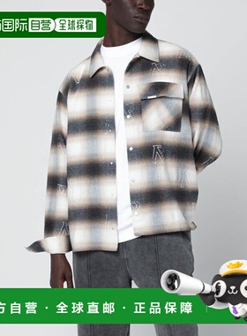 1h可退 香港直邮Represent 男士 MILKCOLORED 法兰绒格纹衬衫 MLM