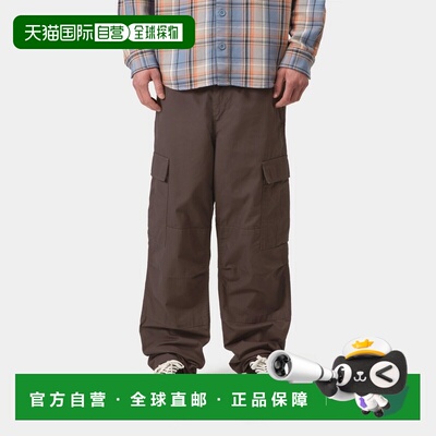 自营欧洲直邮Carhartt WIP Regular Cargo男士灰咖色棉质直筒工装