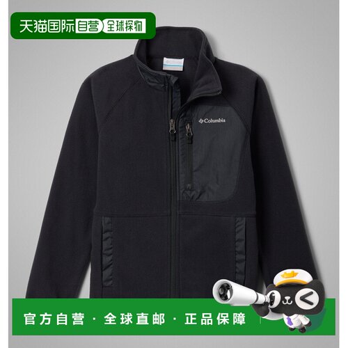 欧洲直邮Columbia Fast Trek 男孩抓绒聚酯纤维拉链外套