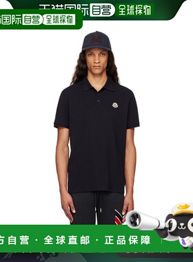 1h可退 香港直邮Moncler 盟可睐 男士 海军蓝贴饰 Polo 衫 J20918
