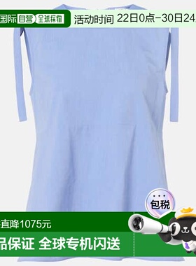 1h可退 香港直邮'S Max Mara 女士 棉质帆布上衣 blue蓝色 舒适时
