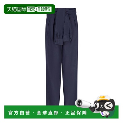 香港直邮Emporio Armani 配腰带休闲裤 EW000740AF12432直筒裤