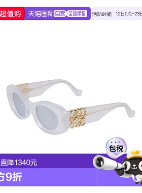 1h可退 香港直邮LOEWE 罗意威 女士 白色太阳眼镜 LW40175U49