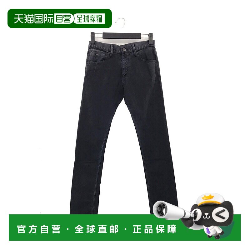 香港直邮Emporio Armani 徽标细节直筒裤牛仔裤 ANJ087B